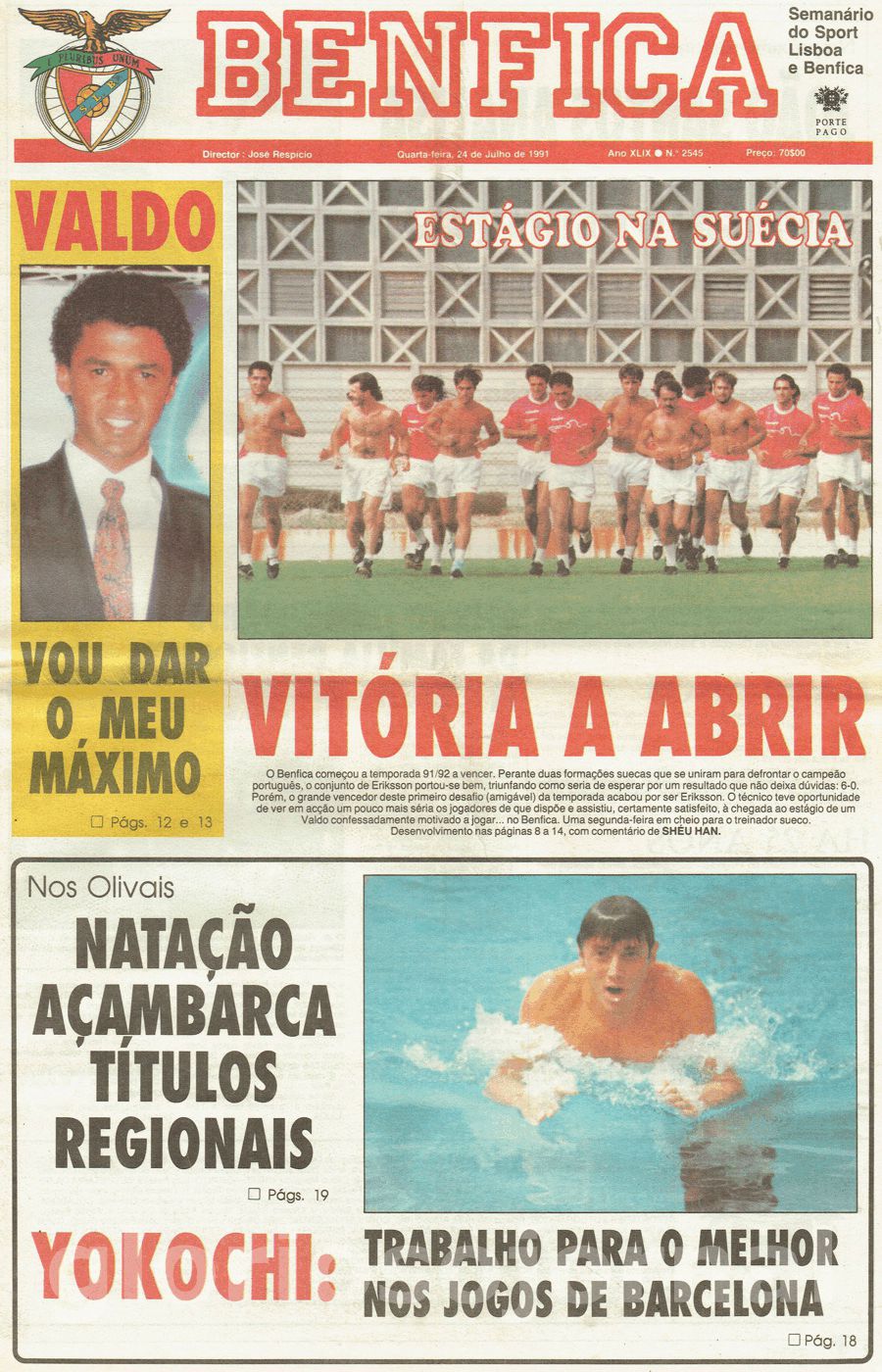 jornal o benfica 2545 1991-07-24